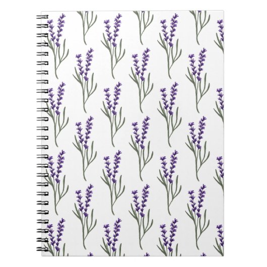 Lavendel Notitieboek wit patroon (Voorkant)