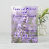 Lavendel Nuptials Kaart (Staand voorkant)