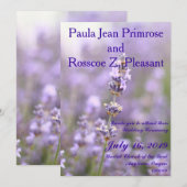 Lavendel Nuptials Kaart (Voorkant / Achterkant)
