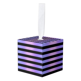 Lavendel Ombre Streep Kubus Ornament