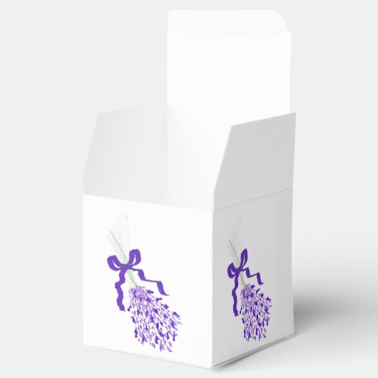 Lavendel ontwerp bruiloft bedankdoosjes (Geopend)