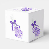 Lavendel ontwerp bruiloft bedankdoosjes (Achterkant)