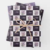 Lavendel Ontwerp Verjaardag Gift Wrapper Inpakpapier Vel (In situ)