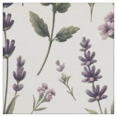 Lavendel op crème bloemweefsel stof (Close Up)