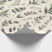 Lavendel op crème  inpakpapier Roll (Hoek)