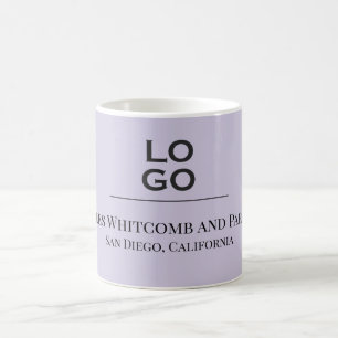 Lavendel op maat gemaakt bedrijfs- of bedrijfslogo koffiemok