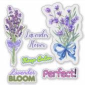 Lavendel op maat gesneden vinyl sticker (Voorkant)