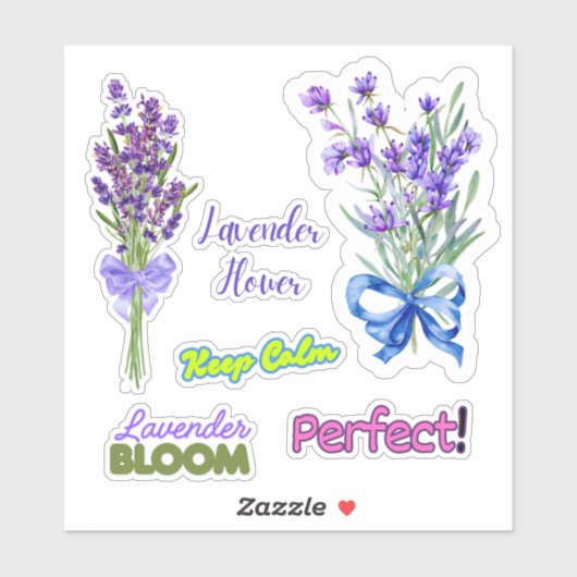 Lavendel op maat gesneden vinyl sticker (Vel)