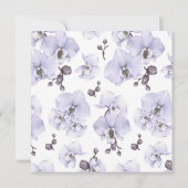 Lavendel Orchidee Baby Shower Bedankkaart (Achterkant)