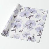 Lavendel Orchidee Baby Shower Inpakpapier (Uitgerold)