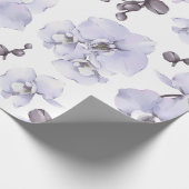 Lavendel Orchidee Baby Shower Inpakpapier (Hoek)
