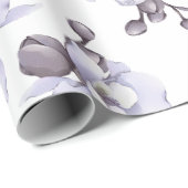Lavendel Orchidee Baby Shower Inpakpapier (Rol Hoek)
