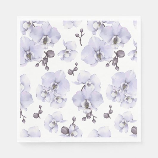 Lavendel Orchidee Baby Shower Servetten (Voorkant)