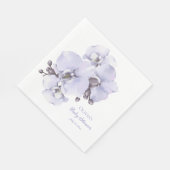 Lavendel Orchidee Baby Shower Servetten - Bloemige (Hoek)