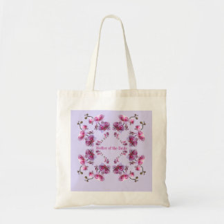 Lavendel Orchideeën Aangepaste Tekst Naam Huwelijk Tote Bag