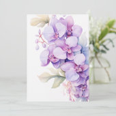 Lavendel Orchideeën Elegante Speciale Gelegenheden Feestdagenkaart (Staand voorkant)