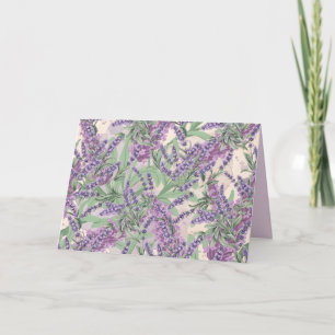 Lavendel Overvloed Stof Lavendel Rustieke Bloemen Bedankkaart