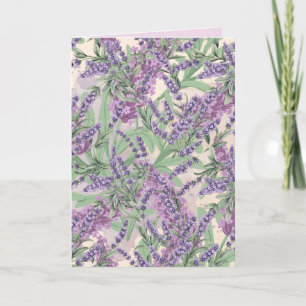 Lavendel Overvloed Stof Lavendel Rustieke Bloemen Bedankkaart