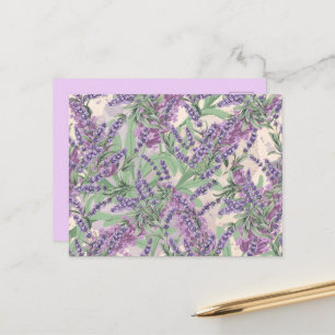 Lavendel Overvloed Stof Lavendel Rustieke Bloemen Briefkaart