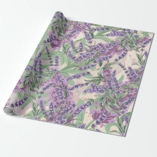 Lavendel Overvloed Stof Lavendel Rustieke Bloemen Cadeaupapier