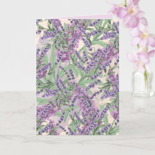 Lavendel Overvloed Stof Lavendel Rustieke Bloemen Kaart