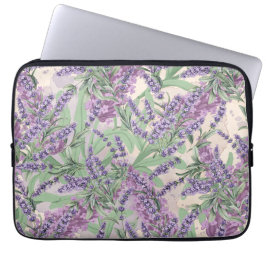 Lavendel Overvloed Stof Lavendel Rustieke Bloemen Laptop Sleeve