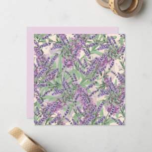 Lavendel Overvloed Stof Lavendel Rustieke Bloemen Notitiekaartje