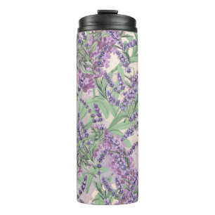 Lavendel Overvloed Stof Lavendel Warm Rustiek Thermosbeker