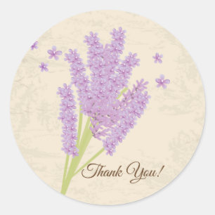 lavendel, paars, bloem, bloemenstickers ronde sticker