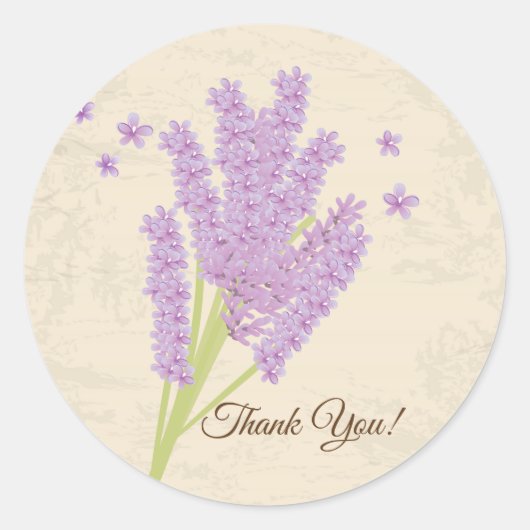 lavendel, paars, bloem, bloemsticker ronde sticker (Voorkant)