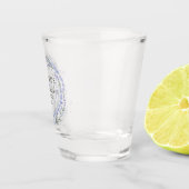 Lavendel Paars Bruidsfeest Krans Shot Glas (Rechts)