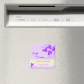 Lavendel Paars en Crème Bloemige Blad Save The Dat Magneet (Insitu (Vaatwasser))