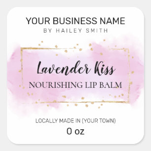 lavendel, Paars en goudhoudend lak Vierkante Sticker