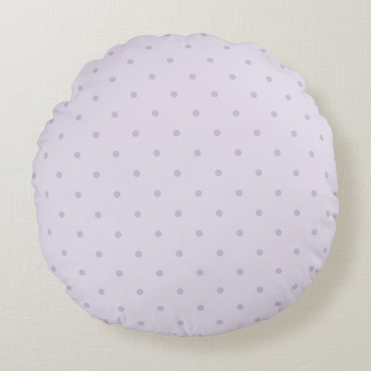 Lavendel Paars Roze Stippen Rond Kussen (Voorkant)