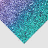 Lavendel Paars & Turquoise Aqua Groen Glitter Fees Tissuepapier (Detail)