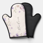 Lavendel Paars Violet Bloemig Bruids Bruiloft Ovenwant (Voorkant / Achterkant)
