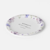 Lavendel Paars Violette Lente Bloemachtige Bruilof Papieren Bordje (Gekanteld)