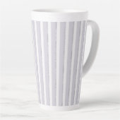 Lavendel Paars Wit Glitter Strepen Latte Mok (Rechterhoek)