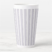 Lavendel Paars Wit Glitter Strepen Latte Mok (Voorkant)