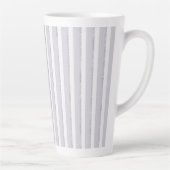 Lavendel Paars Wit Glitter Strepen Latte Mok (Rechts)