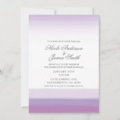 Lavendel Paars & Wit Modern Watercolor Bruiloft Kaart (Voorkant)