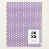 Lavendel Paars Witte Stippen Persoonlijk Planner (Voorkant)