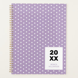 Lavendel Paars Witte Stippen Persoonlijk Planner