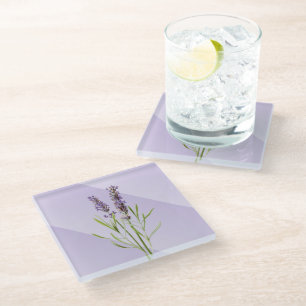 Lavendel Paars Zachte en Elegante Glazen Onderzetter