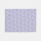 Lavendel Paarse Aangepaste Kindernaam Herhaling Fleece Deken (Voorkant (Horizontaal))