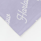 Lavendel Paarse Aangepaste Kindernaam Herhaling Fleece Deken (Hoek)