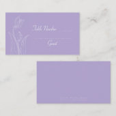 Lavendel Paarse Aangepaste Trouwtafel Plaats Kaart Plaatskaartje (Voorkant / Achterkant)