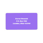 Lavendel Paarse Adresetiketten Etiket (Voorkant)