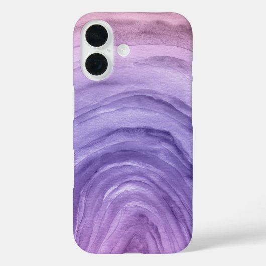 Lavendel Paarse Agaat Abstracte Waterverf Patroon Case-Mate iPhone Case (Achterkant)