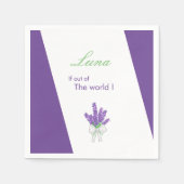 Lavendel Paarse Baby shower Servet (Voorkant)